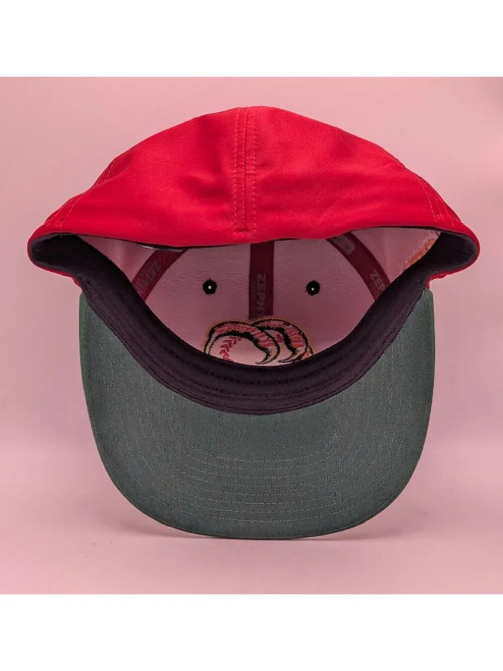 Boise Hawks Zephyr Hat Fitted Stretch Size Small Red Green MiLB Baseball Flat